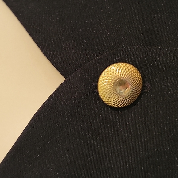 JESSICA 10 Dress Maxi Black Gold buttons - Picture 9 of 14